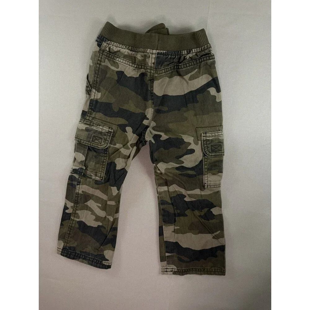 Children's Place Boys Pants Drawstring Pull On Camouflage Green Size 3T